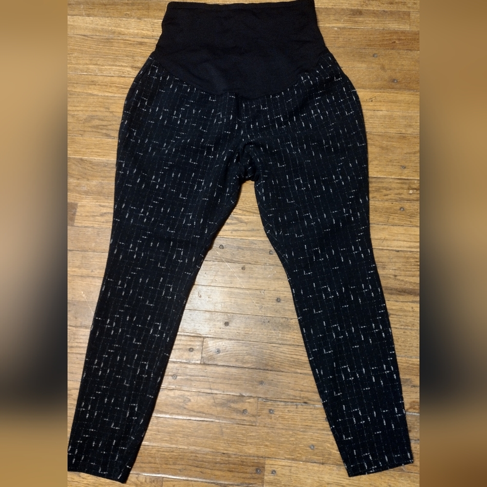 Old Navy Black Speckled Maternity Leggings